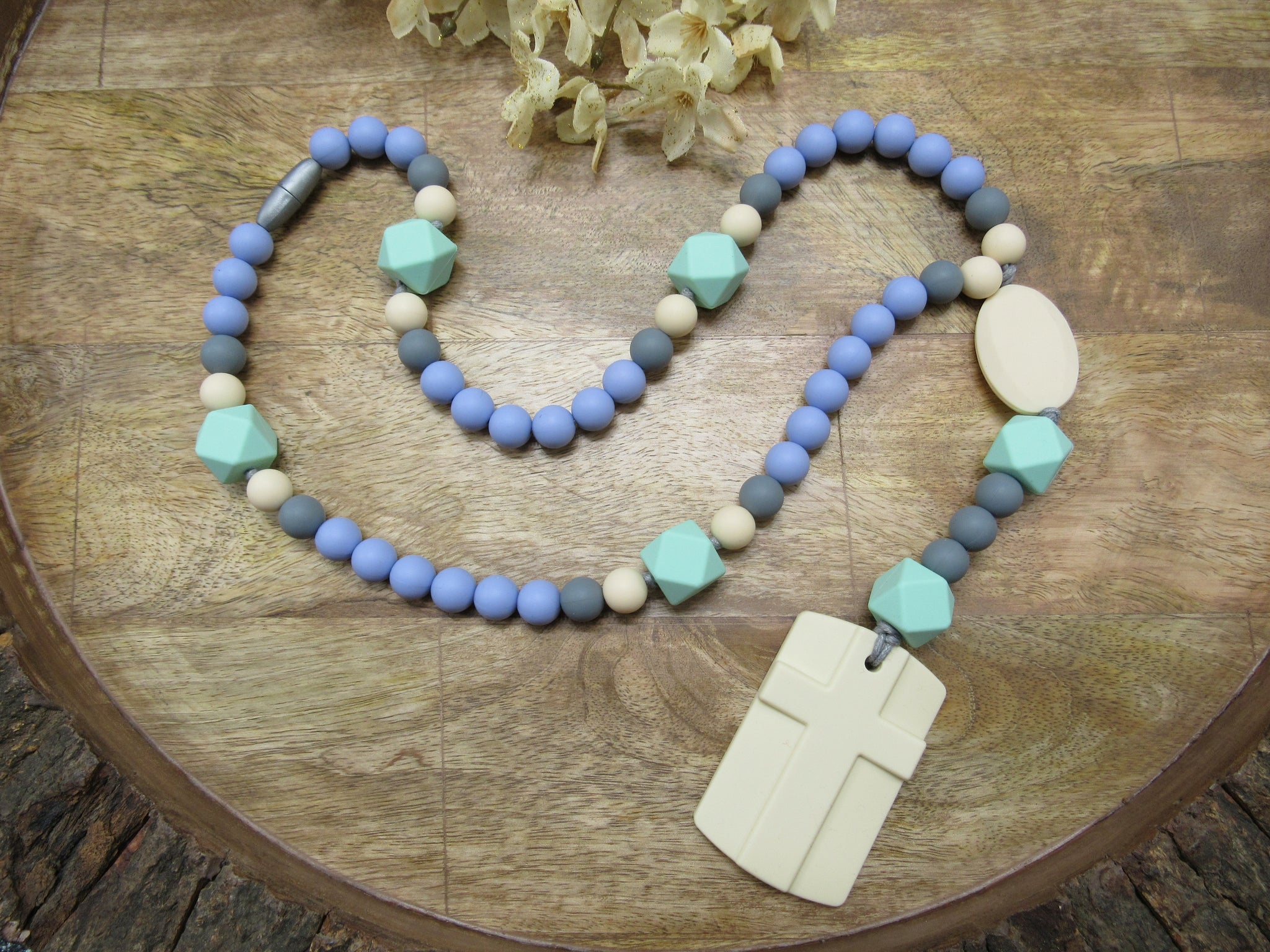 Silicone store teething rosary